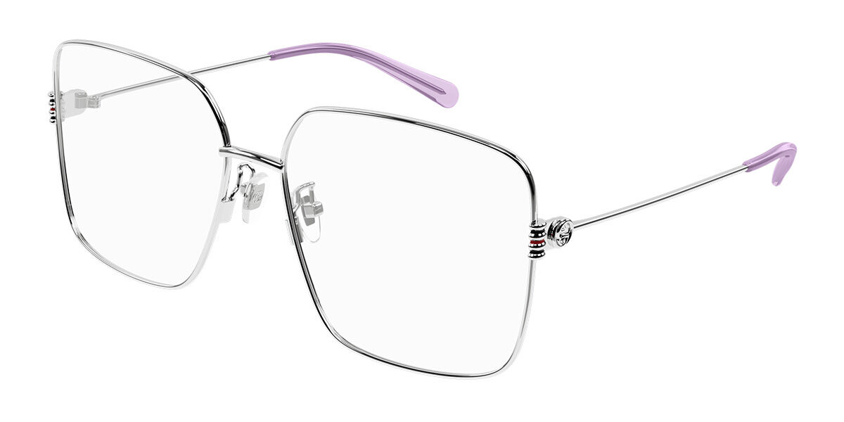 Image of Gucci GG1284OA Formato Asiático 002 Óculos de Grau Prata Feminino BRLPT