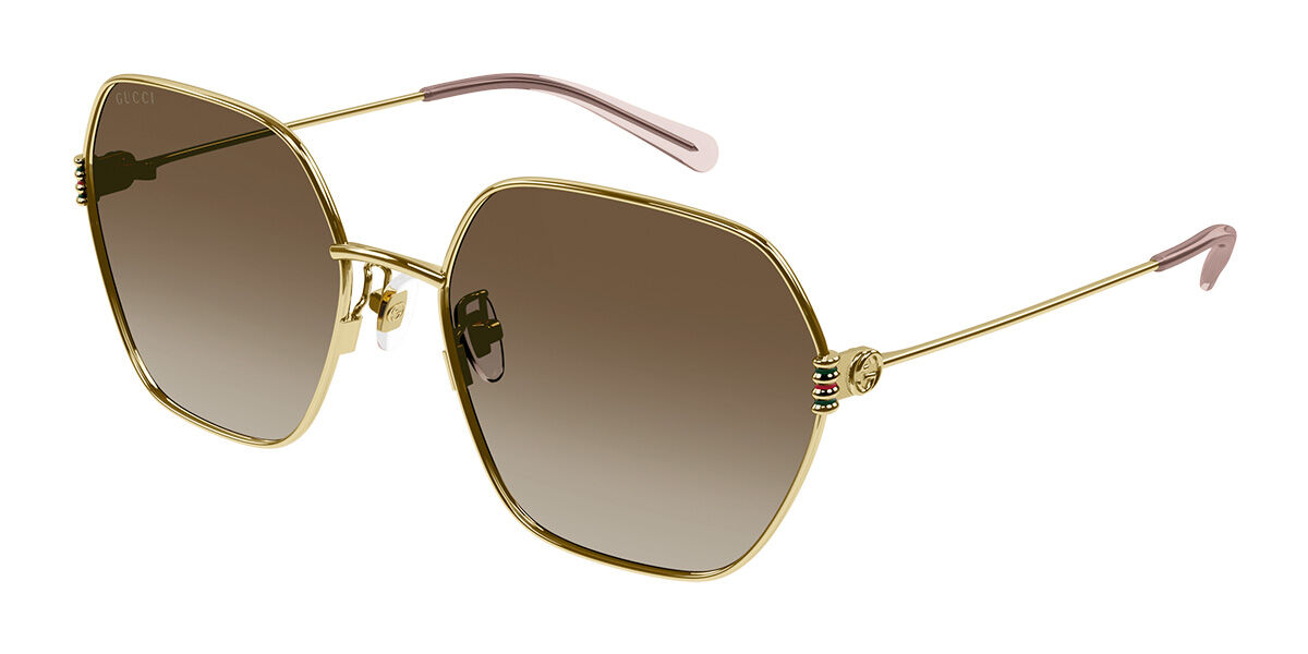 Image of Gucci GG1285SA Formato Asiático 002 Óculos de Sol Dourados Feminino BRLPT