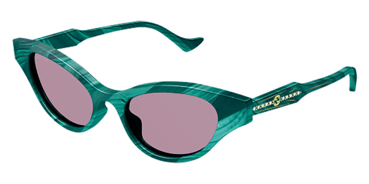 Image of Gucci GG1298S Formato Asiático 003 Óculos de Sol Verdes Feminino BRLPT