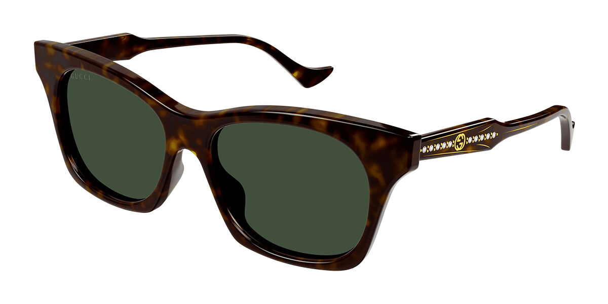 Image of Gucci GG1299S Formato Asiático 002 Óculos de Sol Tortoiseshell Feminino BRLPT