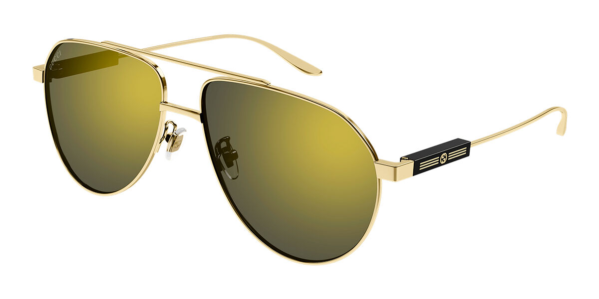 Image of Gucci GG1311S Asian Fit 002 Óculos de Sol Dourados Masculino PRT