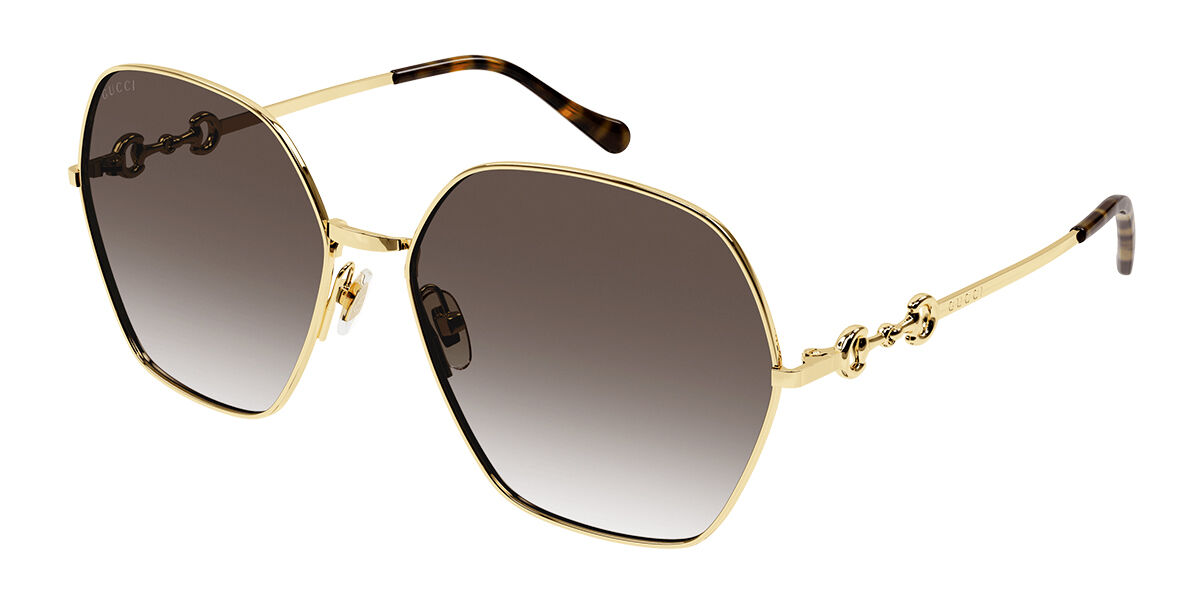 Image of Gucci GG1335S 002 62 Lunettes De Soleil Femme Dorées FR