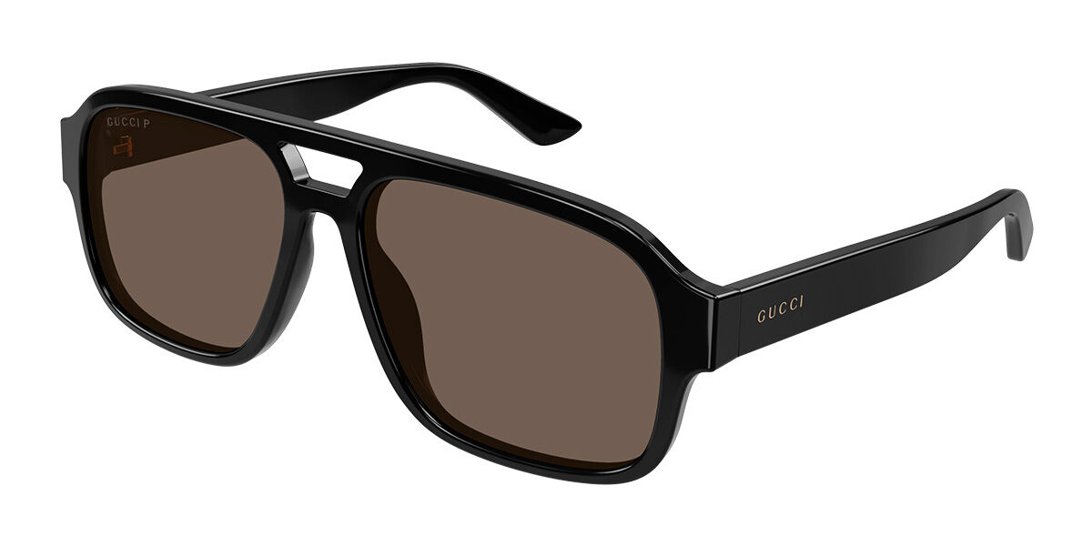 Image of Gucci GG1342S 002 59 Lunettes De Soleil Homme Noires FR