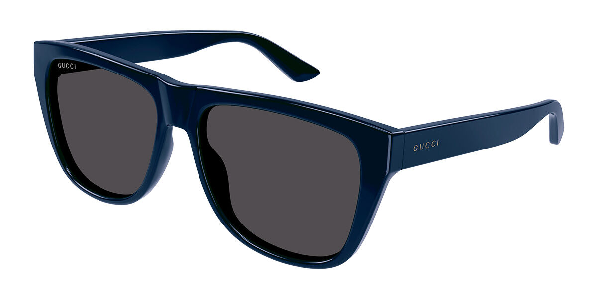 Image of Gucci GG1345S 004 57 Lunettes De Soleil Homme Bleues FR