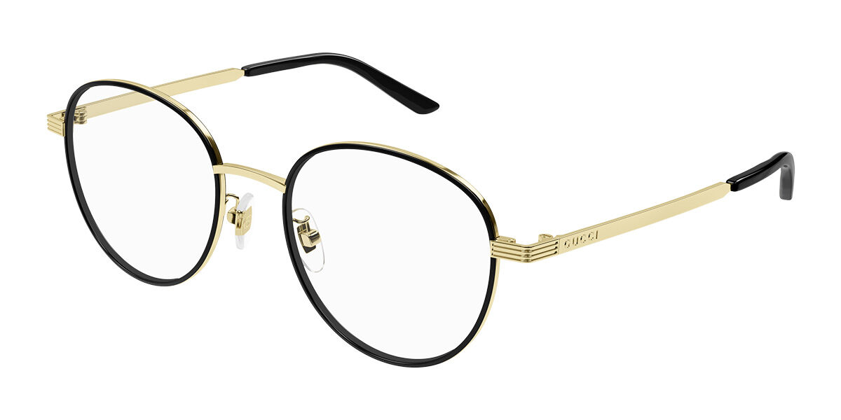 Image of Gucci GG1353OA Formato Asiático 001 Óculos de Grau Dourados Masculino BRLPT