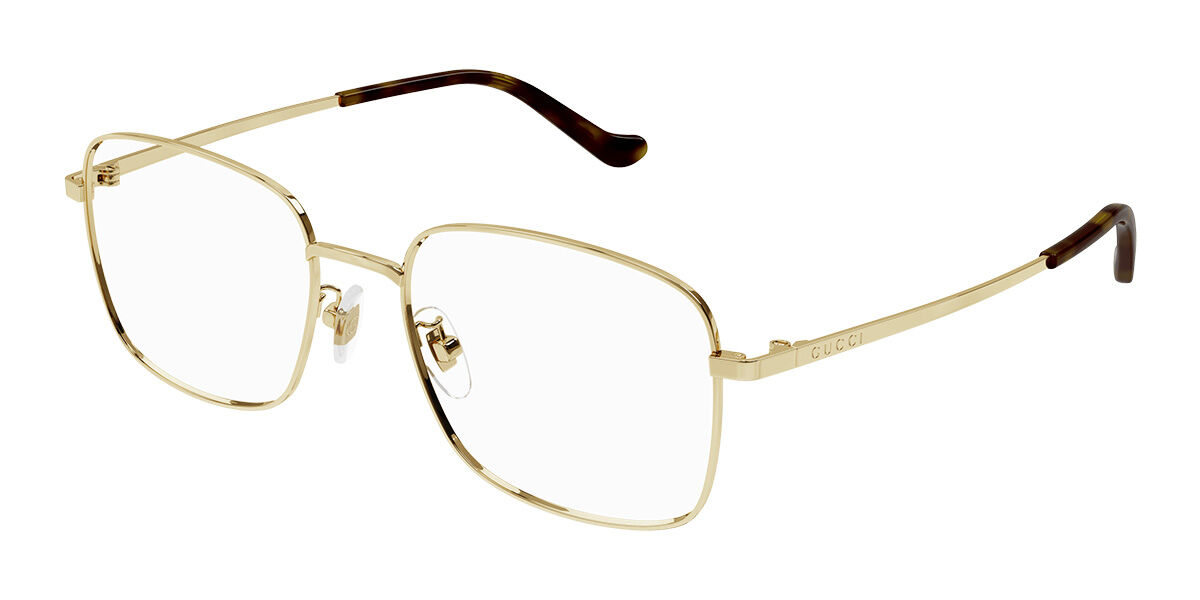 Image of Gucci GG1355OA Formato Asiático 002 Óculos de Grau Dourados Masculino BRLPT