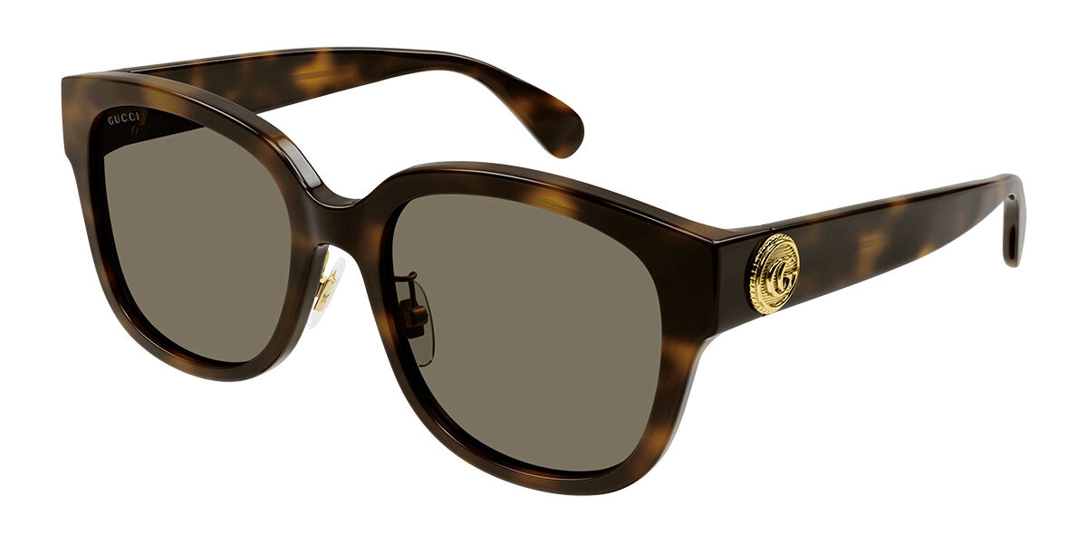 Image of Gucci GG1409SK Formato Asiático 004 Óculos de Sol Tortoiseshell Feminino BRLPT
