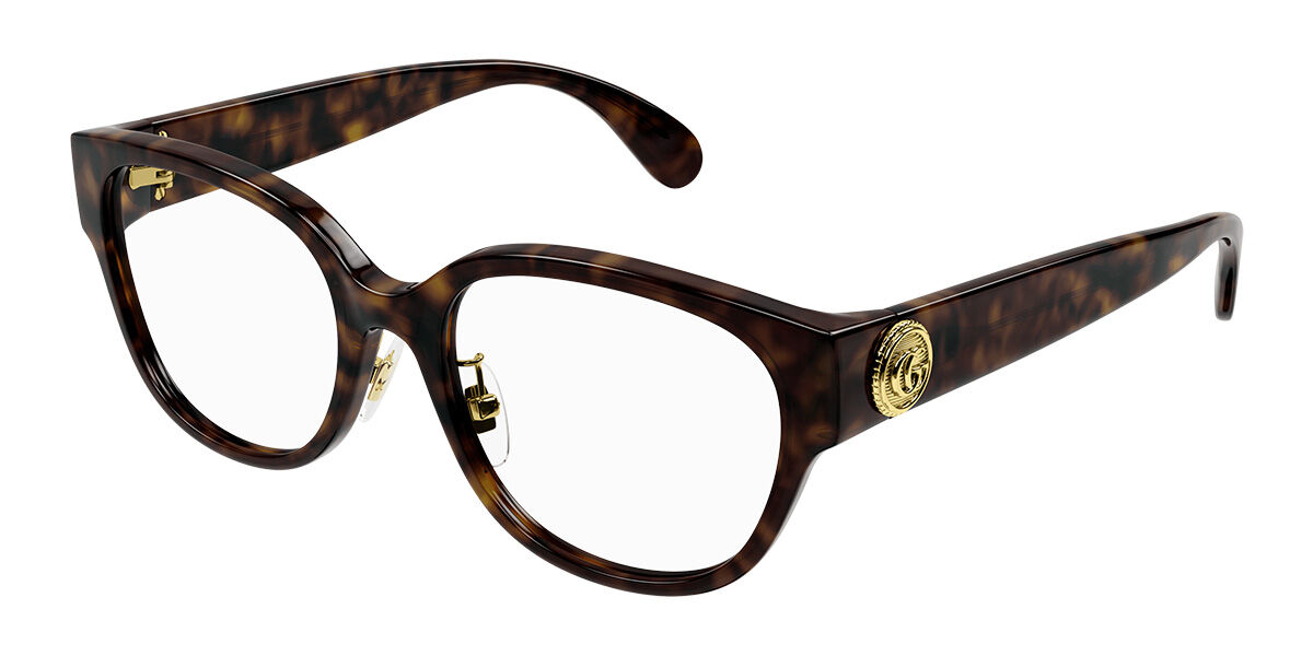 Image of Gucci GG1411OK Formato Asiático 002 Óculos de Grau Tortoiseshell Feminino BRLPT