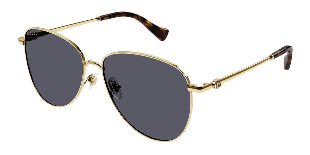 Image of Gucci GG1419S 001 60 Lunettes De Soleil Femme Dorées FR