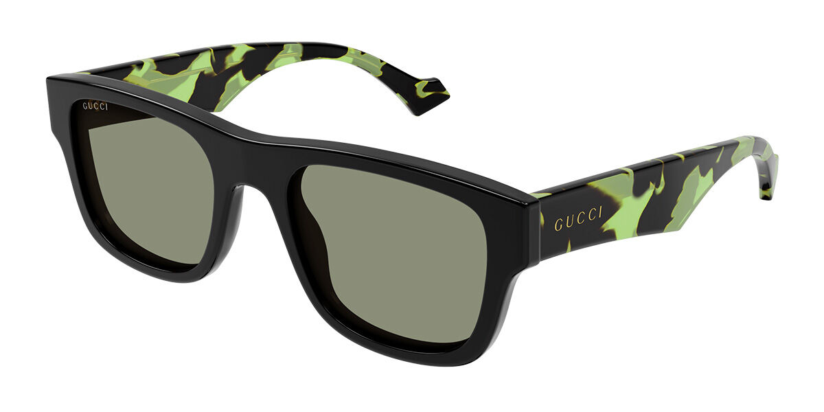 Image of Gucci GG1427S 005 53 Lunettes De Soleil Homme Noires FR