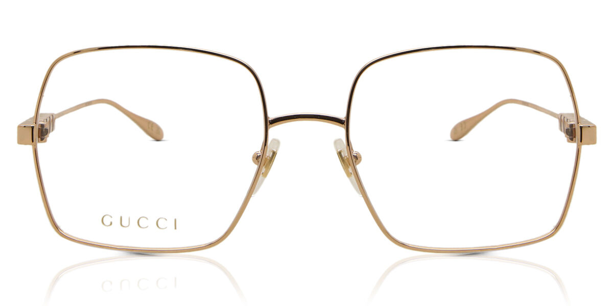 Image of Gucci GG1434O Formato Asiático 002 Óculos de Grau Dourados Feminino BRLPT