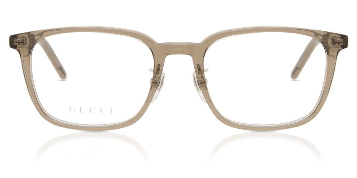 Image of Gucci GG1465OA Formato Asiático 004 Óculos de Grau Marrons Masculino BRLPT