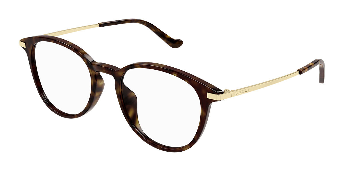 Image of Gucci GG1466OA Formato Asiático 002 Óculos de Grau Tortoiseshell Masculino BRLPT