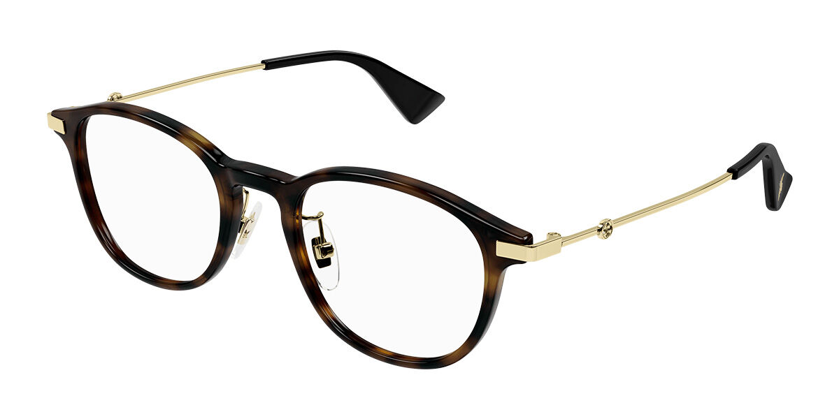 Image of Gucci GG1471OJ Formato Asiático 002 Óculos de Grau Tortoiseshell Masculino BRLPT