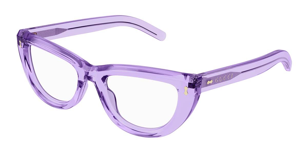 Image of Gucci GG1521O 004 51 Lunettes De Vue Femme Purple (Seulement Monture) FR