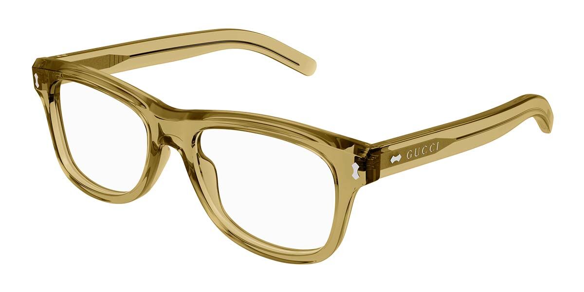 Image of Gucci GG1526O 004 Óculos de Grau Amarelos Masculino BRLPT