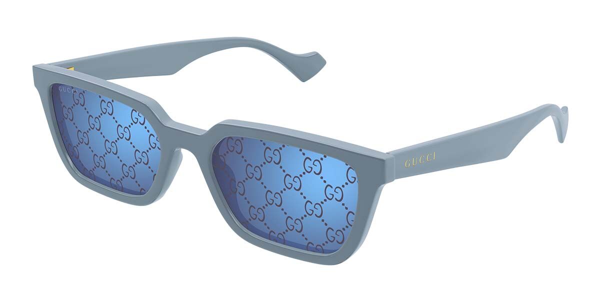 Image of Gucci GG1539S 003 55 Lunettes De Soleil Homme Bleues FR