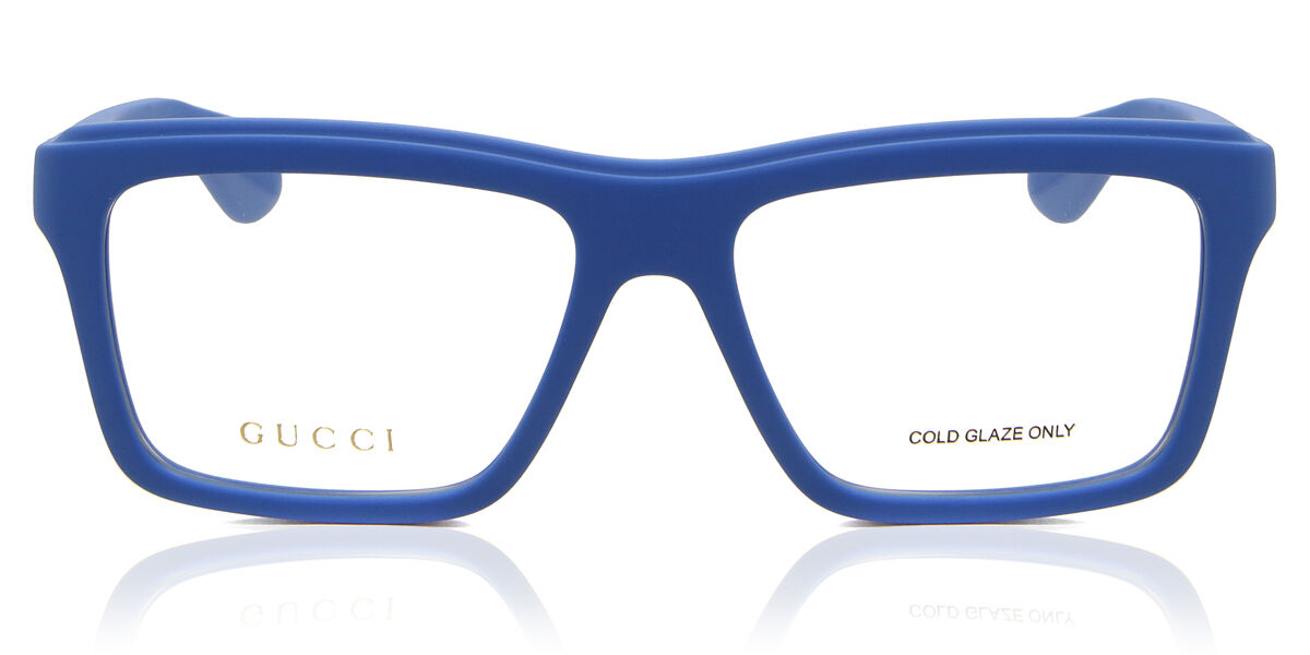 Image of Gucci GG1573O 004 55 Lunettes De Vue Homme Bleues (Seulement Monture) FR