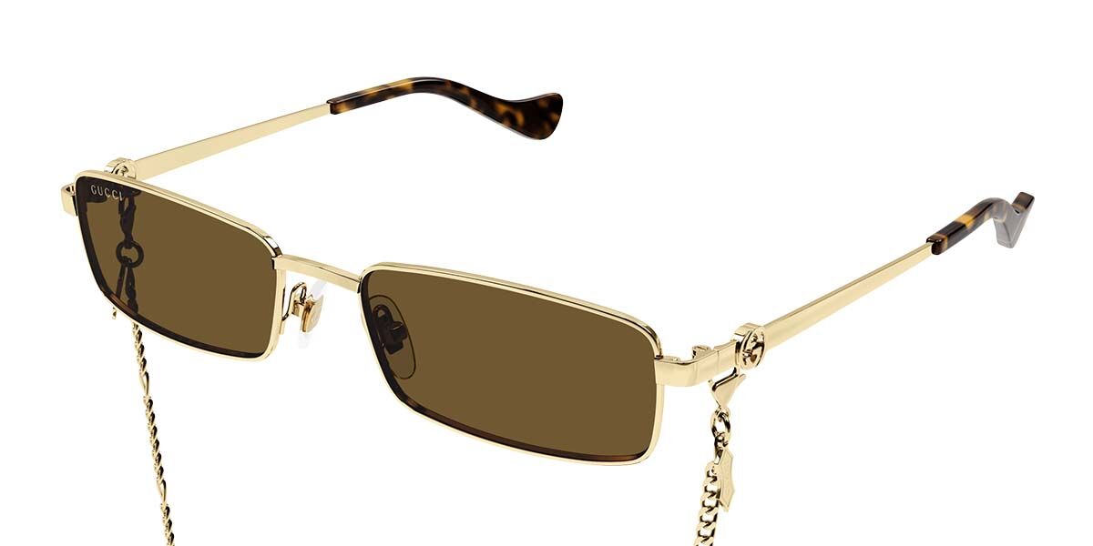 Image of Gucci GG1600S 002 56 Lunettes De Soleil Femme Dorées FR