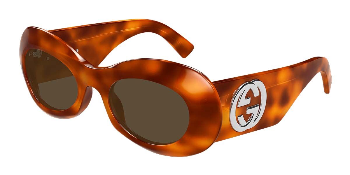 Image of Gucci GG1696S 002 51 Lunettes De Soleil Femme Tortoiseshell FR