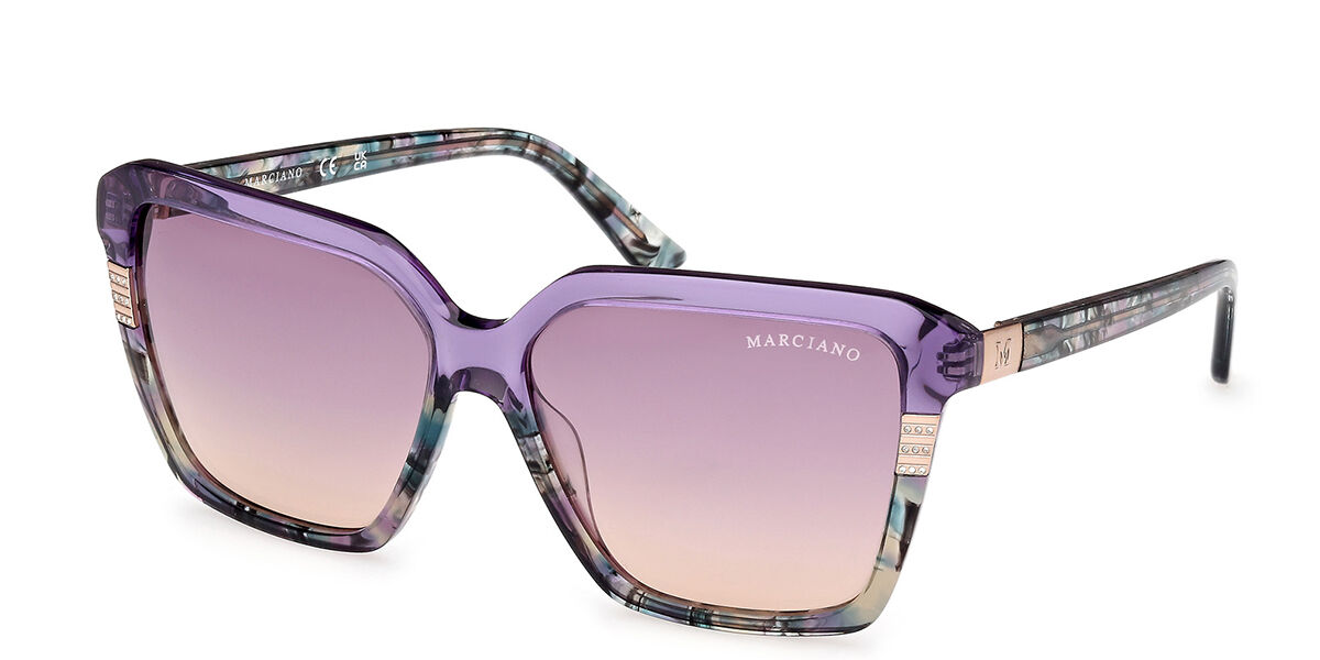 Image of Guess GM00009 81Z 58 Lunettes De Soleil Femme Purple FR