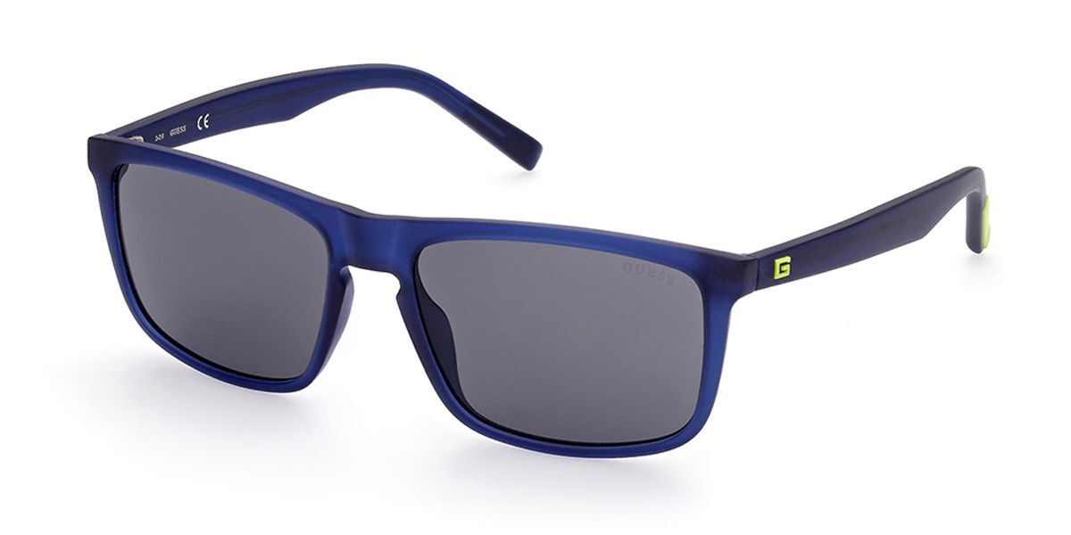 Image of Guess GU00025 91A 59 Lunettes De Soleil Homme Bleues FR