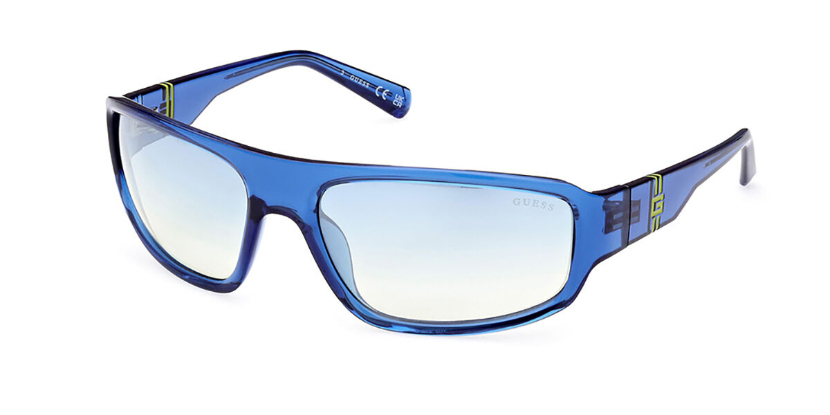 Image of Guess GU00080 90X 62 Lunettes De Soleil Homme Bleues FR