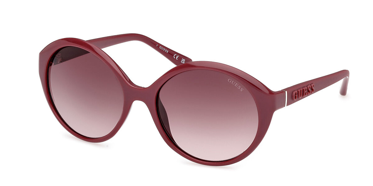 Image of Guess GU00155 69F 57 Lunettes De Soleil Femme Bordeaux FR