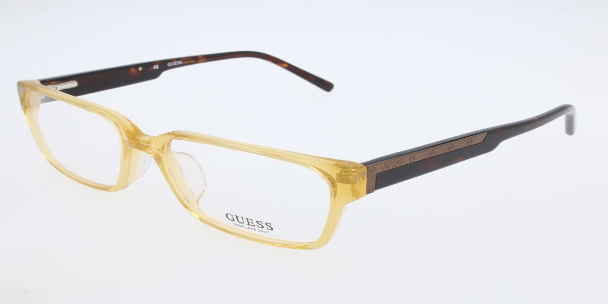 Image of Guess GU1744A Asian Fit A15 54 Żółte Męskie Okulary Korekcyjne PL