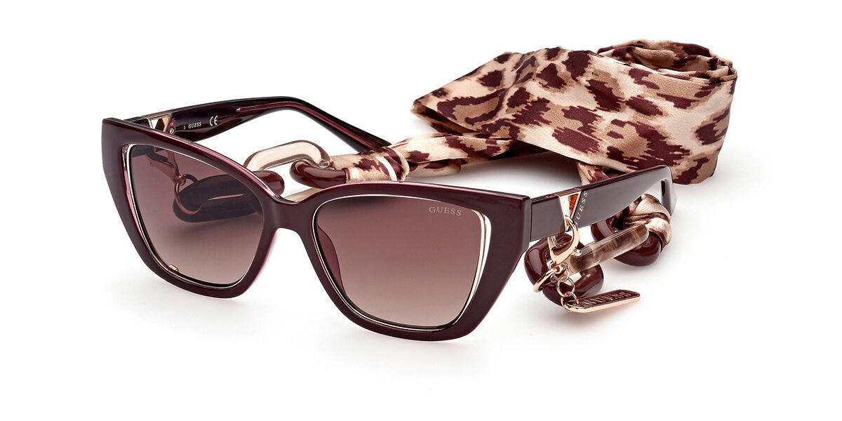 Image of Guess GU7816 69F 54 Lunettes De Soleil Femme Bordeaux FR