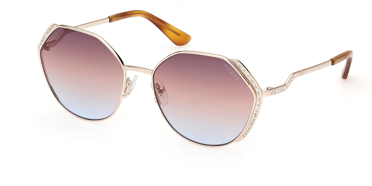 Image of Guess GU7842-S 33F 58 Lunettes De Soleil Femme Dorées FR