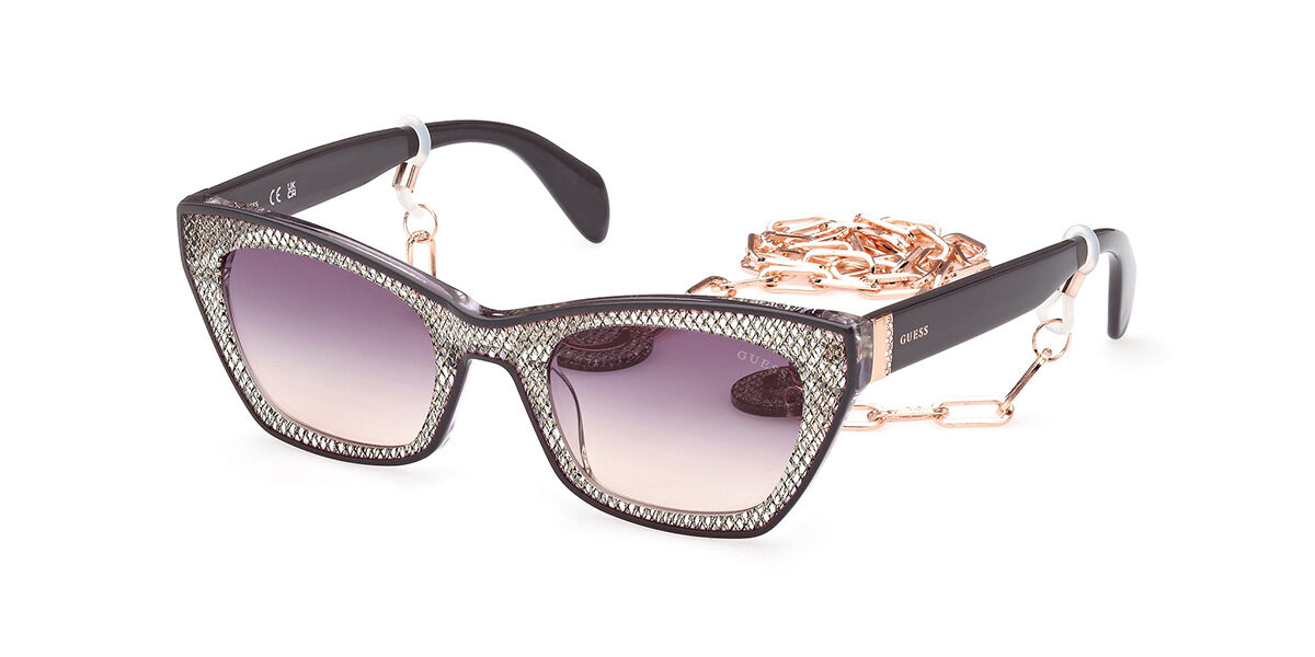 Image of Guess GU7873 25B 53 Lunettes De Soleil Femme Blanches FR