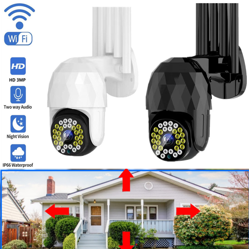 Image of Guudgo 28LED 5X Zoom HD 3MP IP Security Camera Outdoor PTZ Night Vision Wifi IP66 Waterproof Two Way Audio Motion Detect