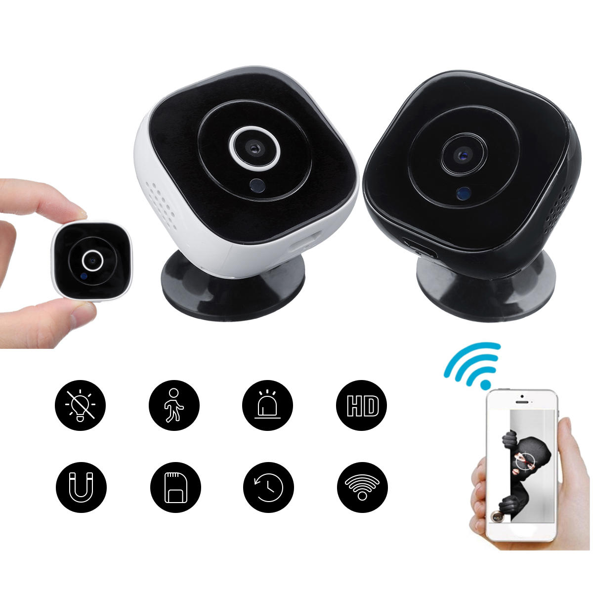 Image of H9 Wireless 120° WIFI HD 1080P Mini IP Security Camera Home Night Vision