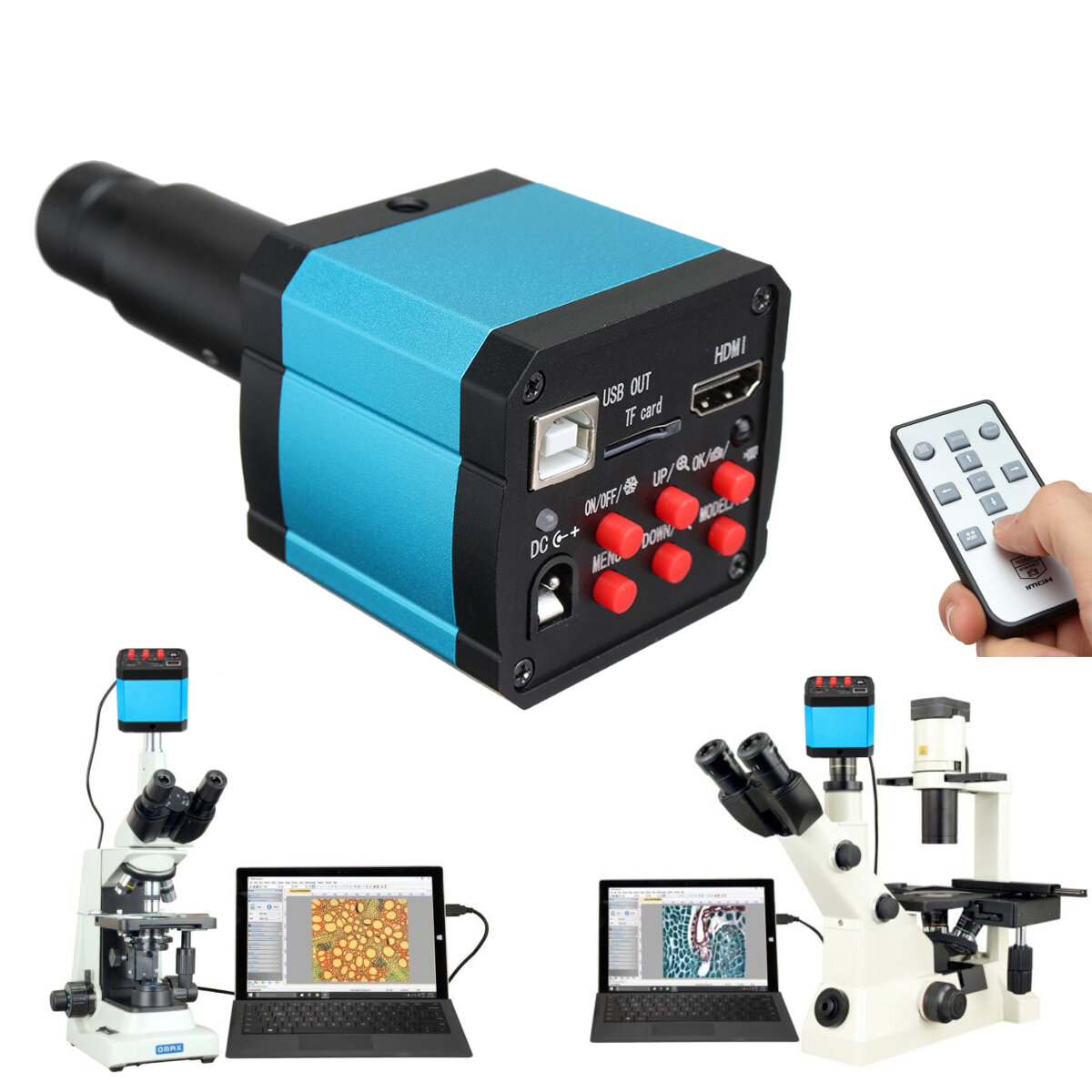 Image of HAYEAR 16MP 1080P 60FPS USB C-mount Digital Industry Video Microscope Camera with HDMI Cable
