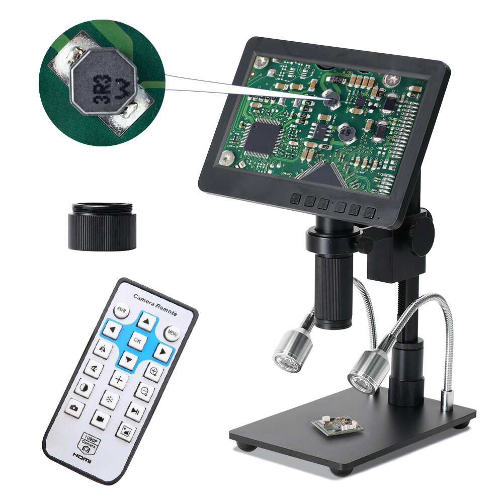 Image of HAYEAR 26MP HDMI Digital Microscope 60fps Hight Frames Rate Microscope Camera with HDR Mode Can Eliminate Metal Reflecti