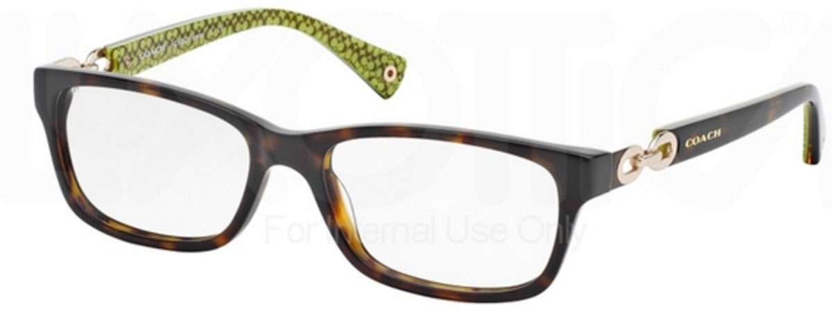 Image of HC 6052 FANNIE Eyeglasses Dk Tort/ Dk Tort Green Sig C