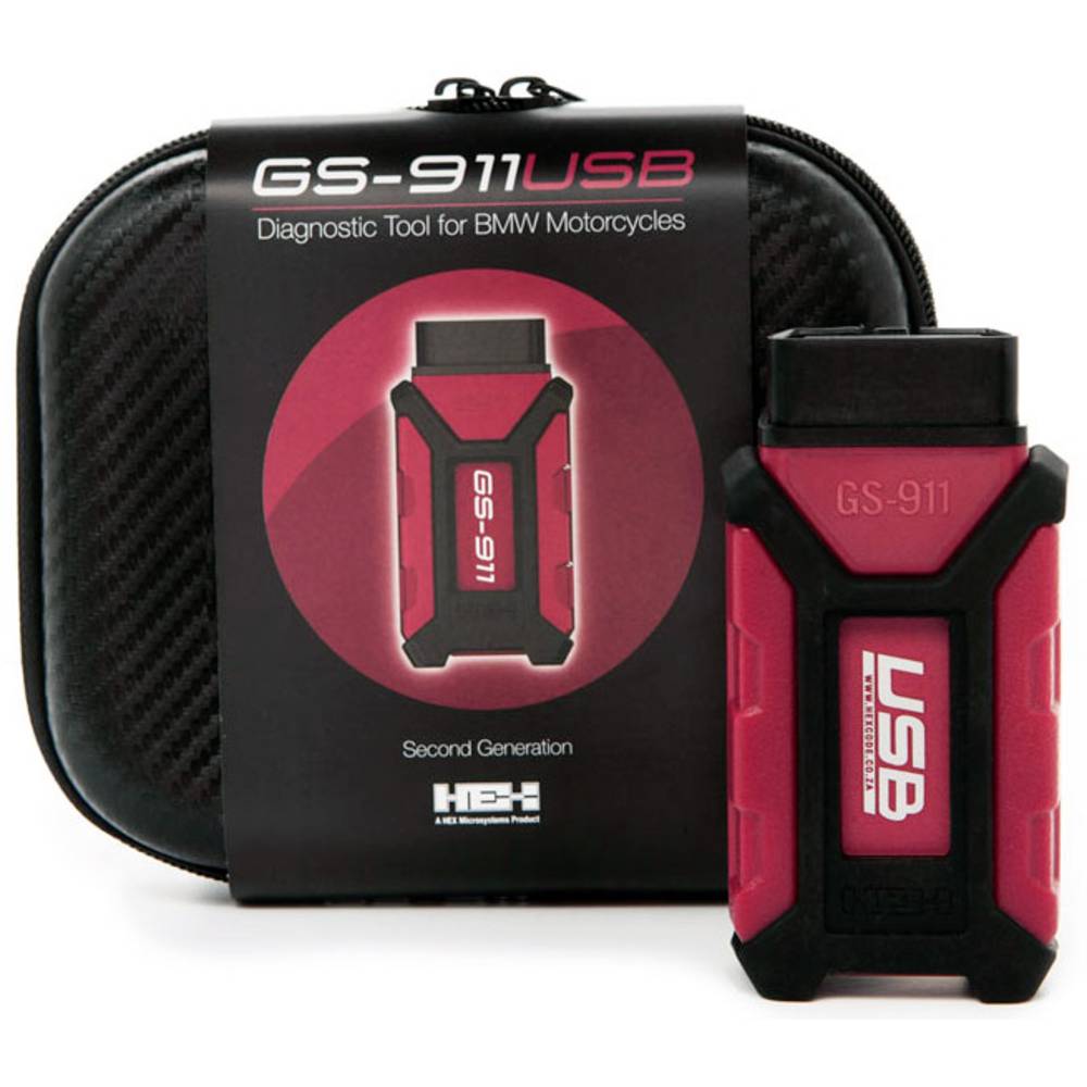 Image of HEX Motorcycle OBD2 diagnostics tool GS-911 USB 80216 Compatible with: BMW (Motorrad) 10 vehicles 1 pc(s)