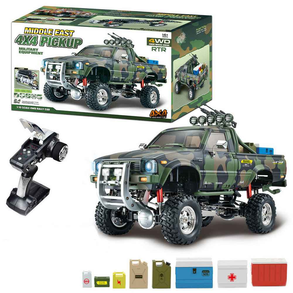 Image of HG P417 24G 1/10 4X4 4WD Rock Crawler Truck RC Car without Battery Charger - Army Green