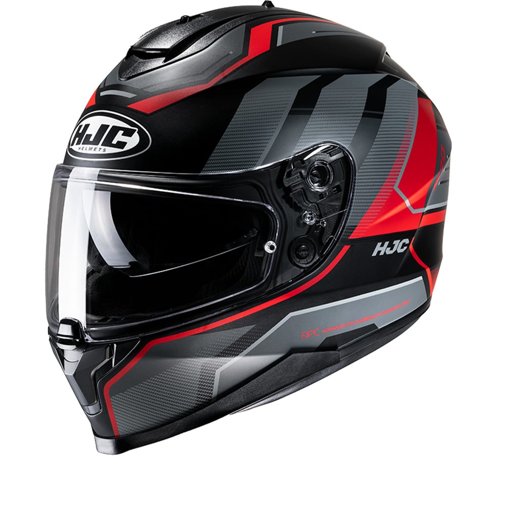 Image of HJC C70 Nian Black Red Mc1Sf Full Face Helmet Size XS EN