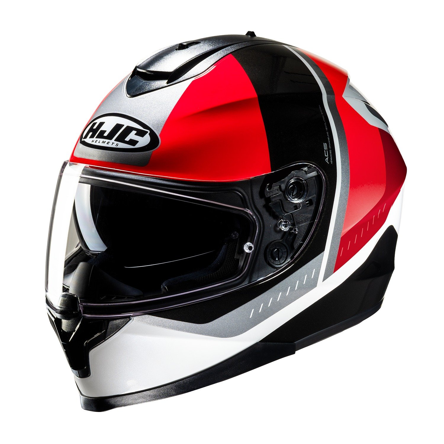 Image of HJC C70N Alia Black Red Full Face Helmet Size S ID 8804269464175
