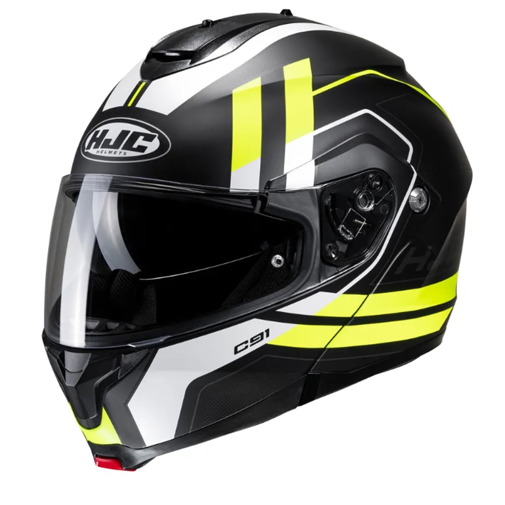 Image of HJC C91 Octo Black Yellow MC3HSF Modular Helmet Size XL EN