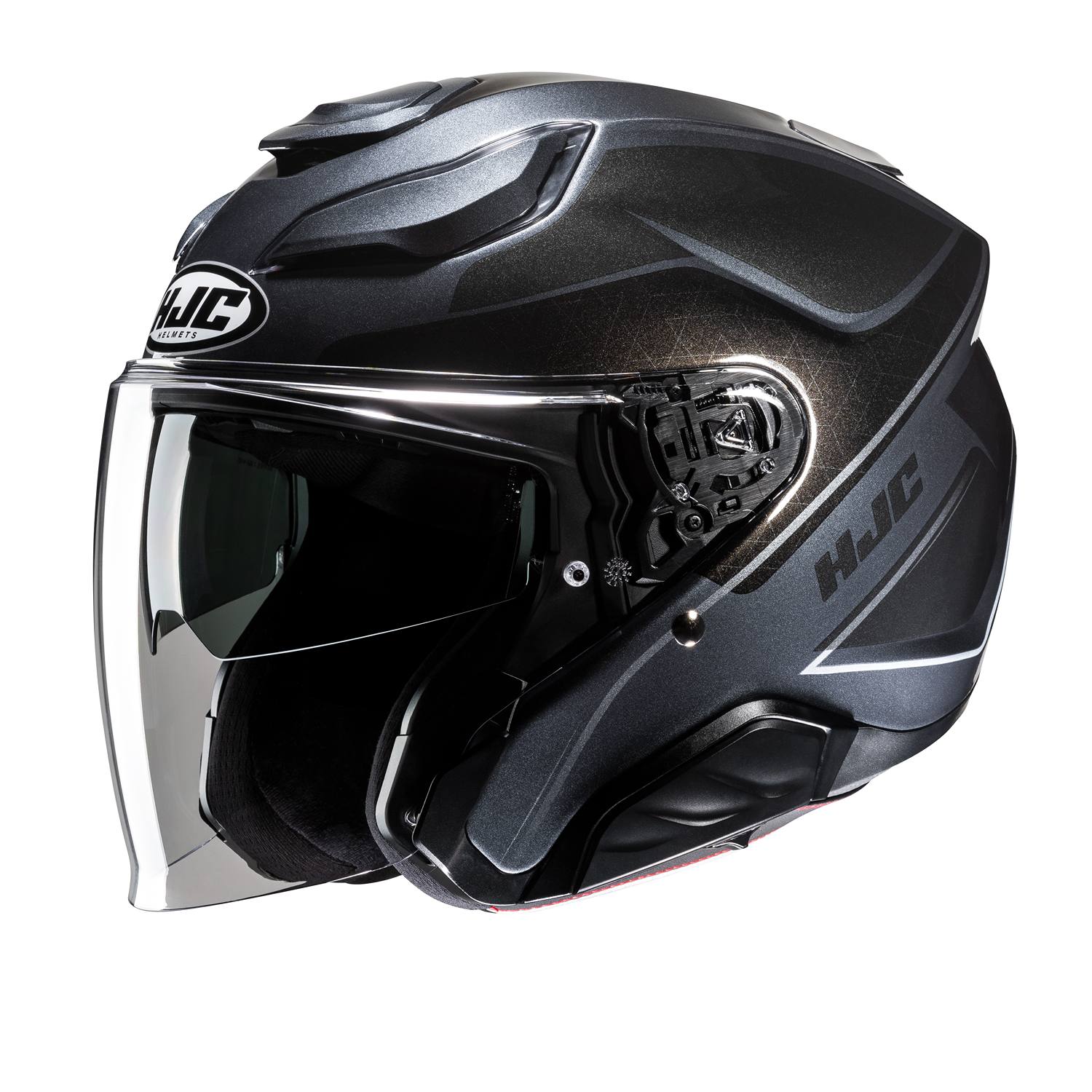 Image of HJC F31 Ludi Dark grey Jet Helmet Size 2XL ID 8804269465394
