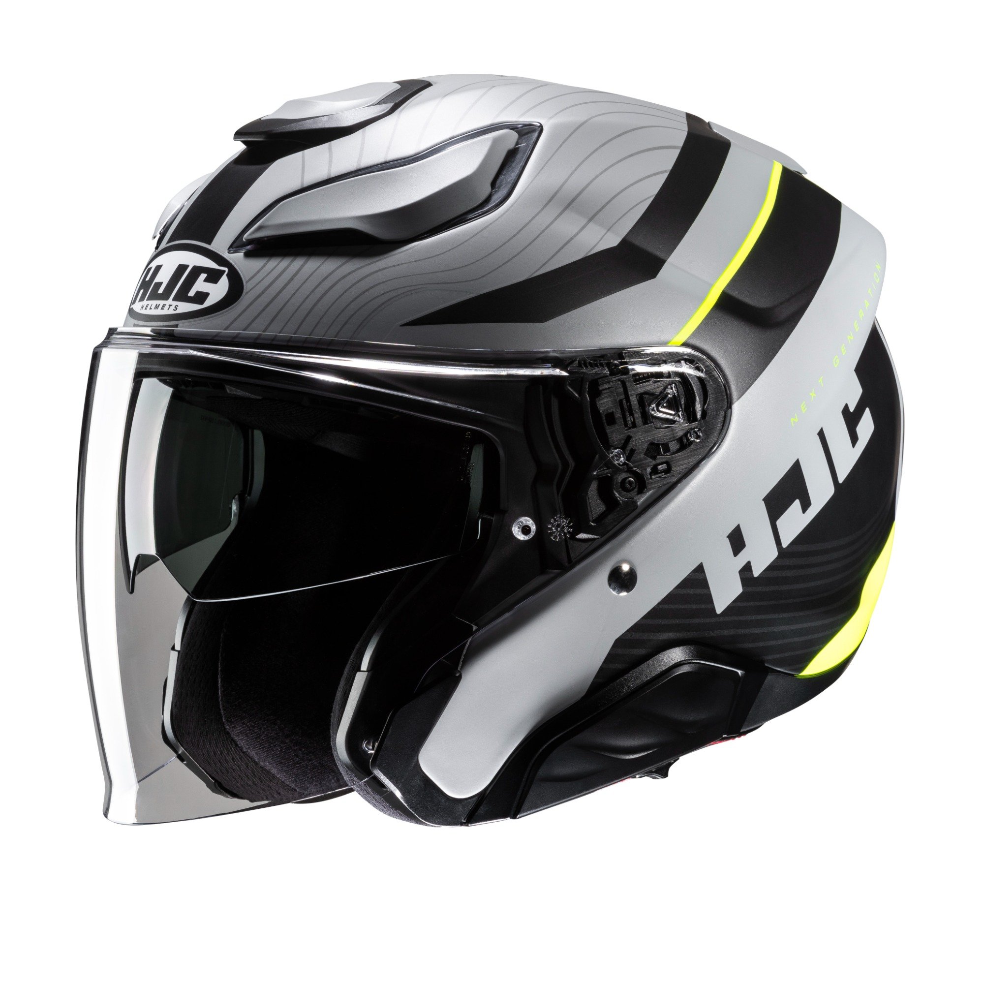 Image of HJC F31 Naby Black Grey Jet Helmet Size 2XL ID 8804269465271