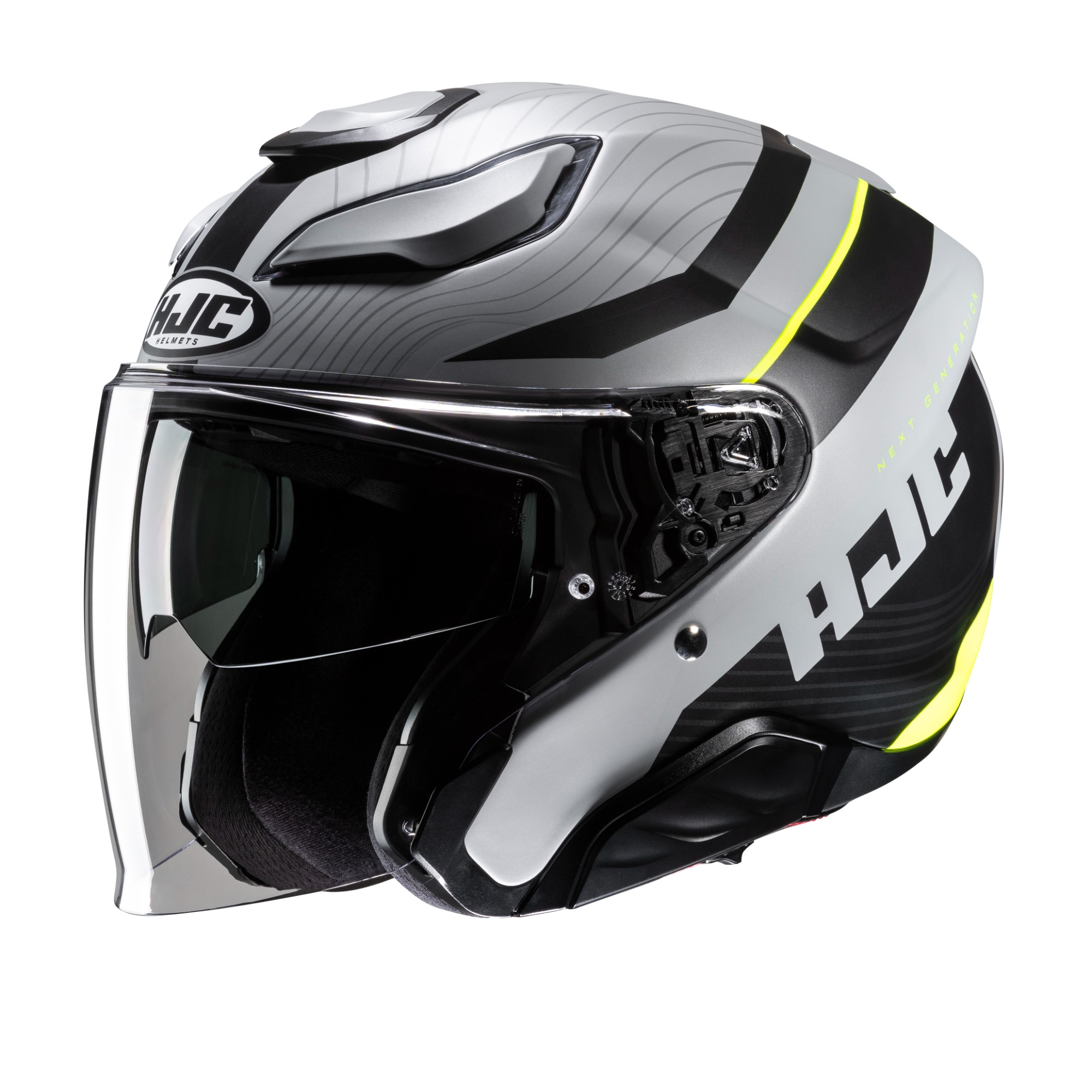 Image of HJC F31 Naby Black Grey Jet Helmet Size S ID 8804269465233