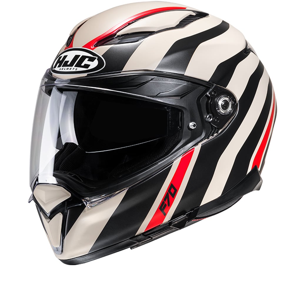 Image of HJC F70 Galla Beige Red Mc9Sf Full Face Helmets Size M ID 8804269368725
