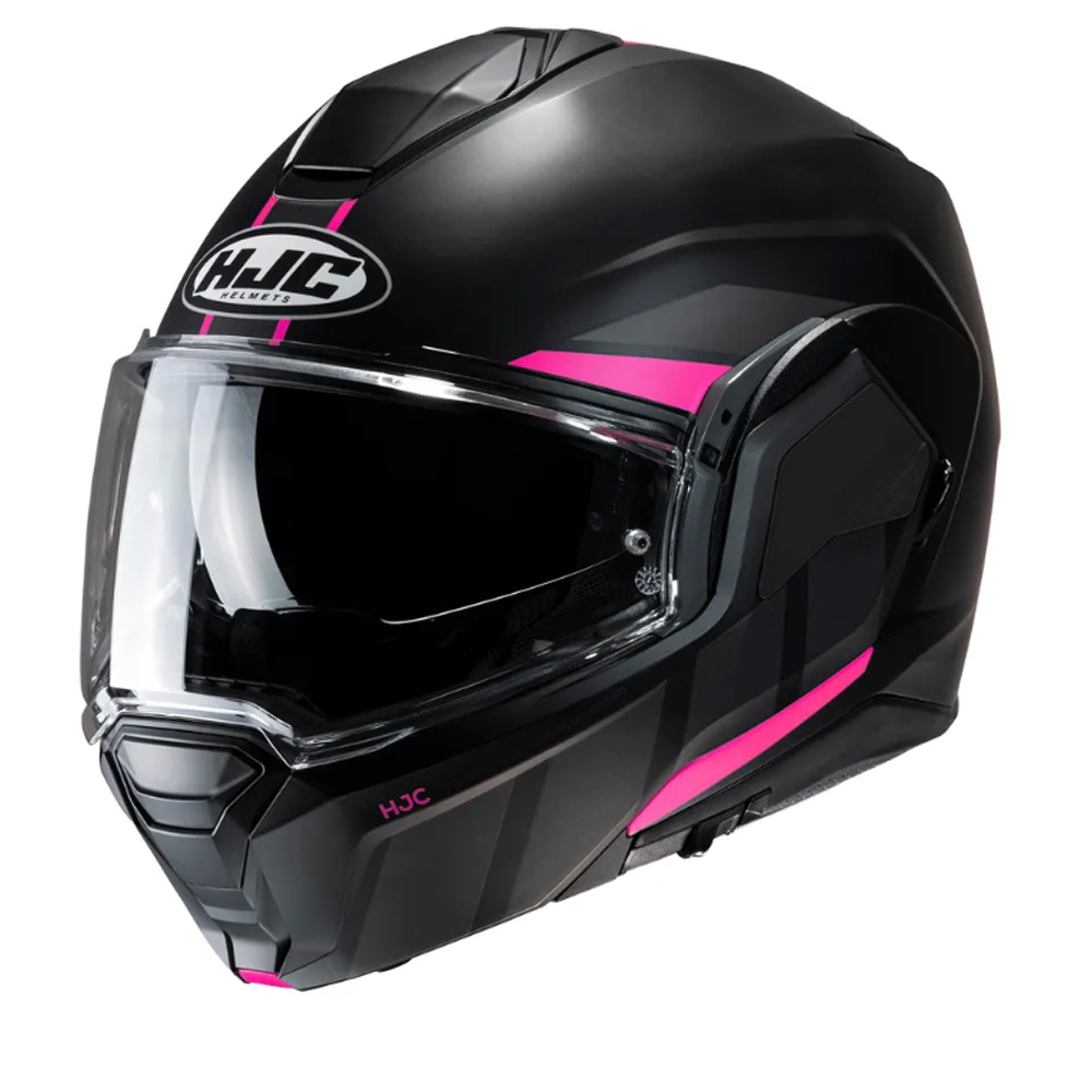 Image of HJC I100 Beis Black Pink MC8SF Modular Helmet Size M EN
