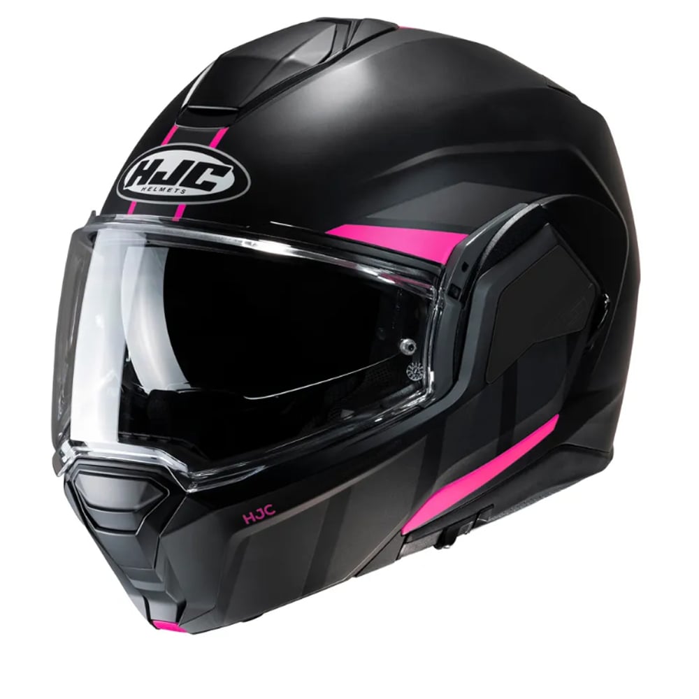 Image of HJC I100 Beis Black Pink MC8SF Modular Helmet Size M ID 8804269380246