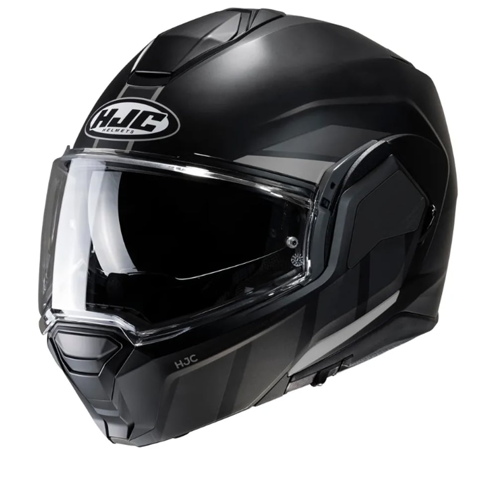 Image of HJC I100 Beis Noir Gris MC5SF Casque Modulable Taille S