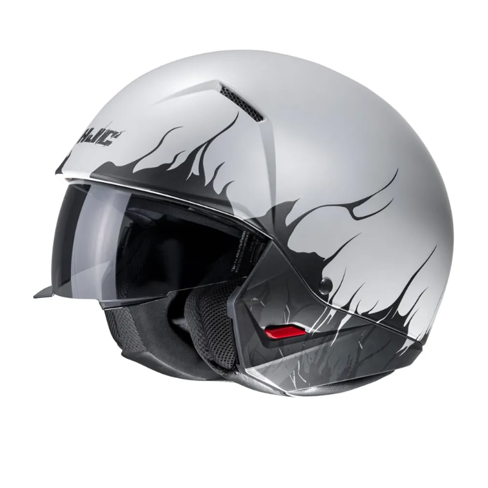 Image of HJC I20 Scraw Weiß Schwarz MC10SF Open Face Helmet Größe 2XL